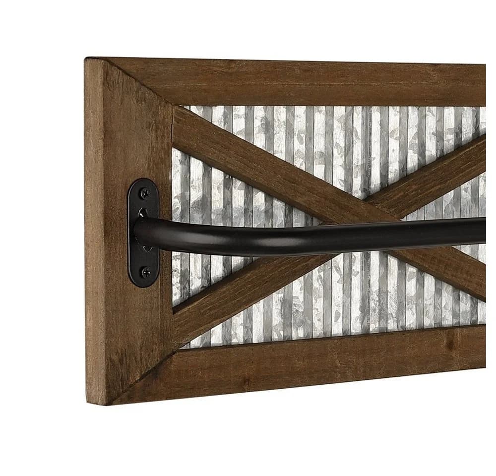 Mucola Handtuchhalter 60x15cm Holz Metall - Bild 5