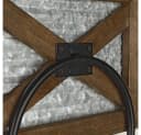 Mucola Handtuchhalter rund rustikal Massivholz braun/schwarz Bild 4