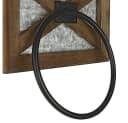 Mucola Handtuchhalter rund rustikal Massivholz braun/schwarz Bild 5
