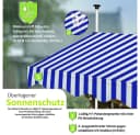 Mucola Klemmmarkise Balkonmarkise ohne Bohren Orange/Weiß höhenverstellbar Bild 5