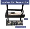 Mucola Duschablage Metall Schwarz 3 Körbe ohne Bohren Bild 5