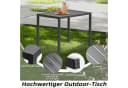 Mucola Aluminium Gartentisch Outdoor Anthrazit Wetterfest Bild 5
