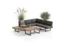 Mucola Gartenlounge-Set Aluminium 2-tlg. Ecksofa grau mit Liegefunktion Bild 2