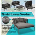 Mucola Strandkorb Relaxinsel mit Dach Gartenliege Aluminium Sonnenliege wetterfest Bild 3