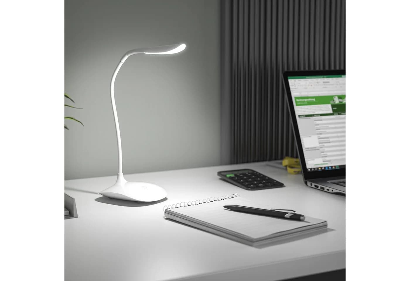 Brandson Schreibtischlampe Weiß LED 3 Watt 3 Helligkeitsstufen - Bild 4