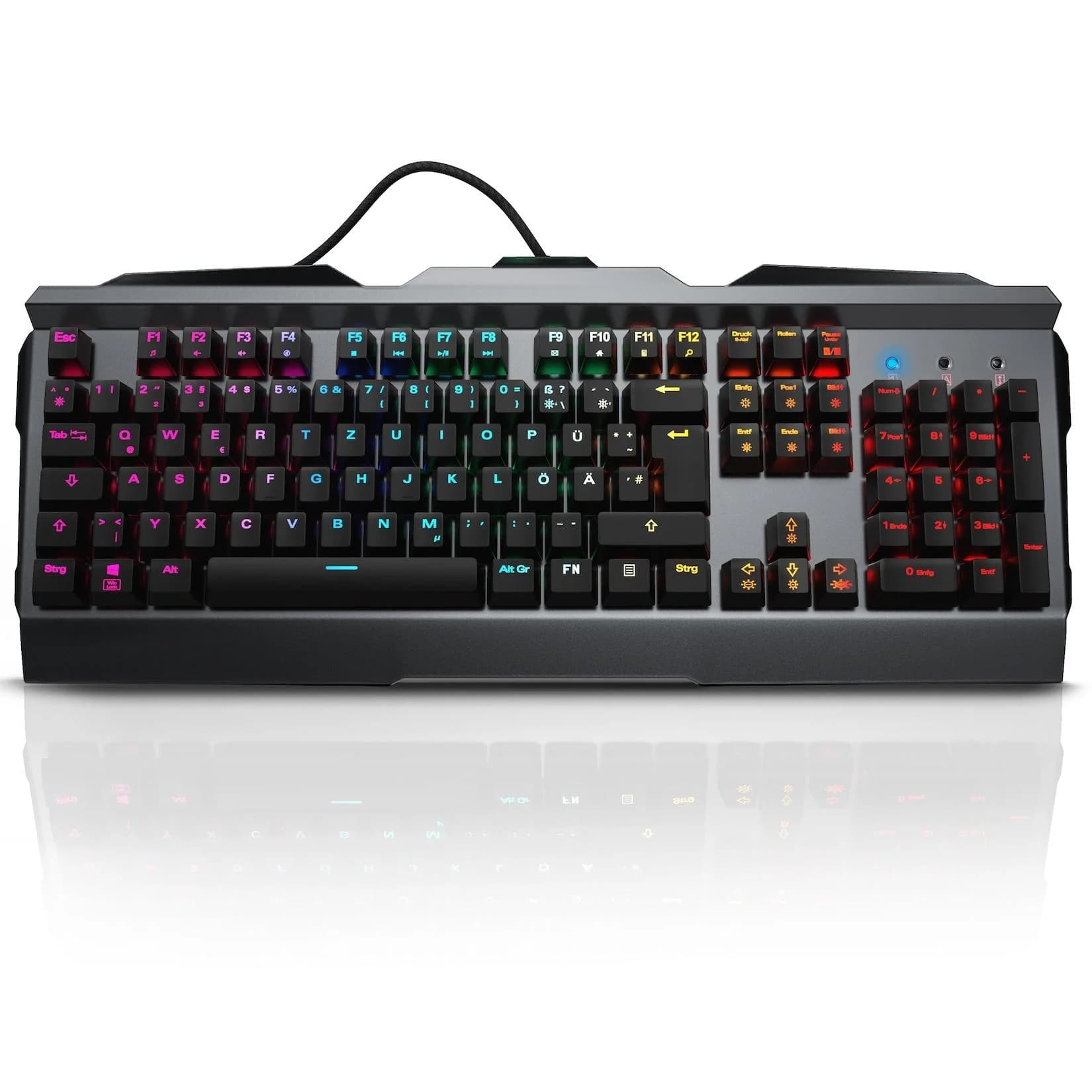 Titanwolf mechanische Gaming Tastatur Invader RGB LED Aluminium