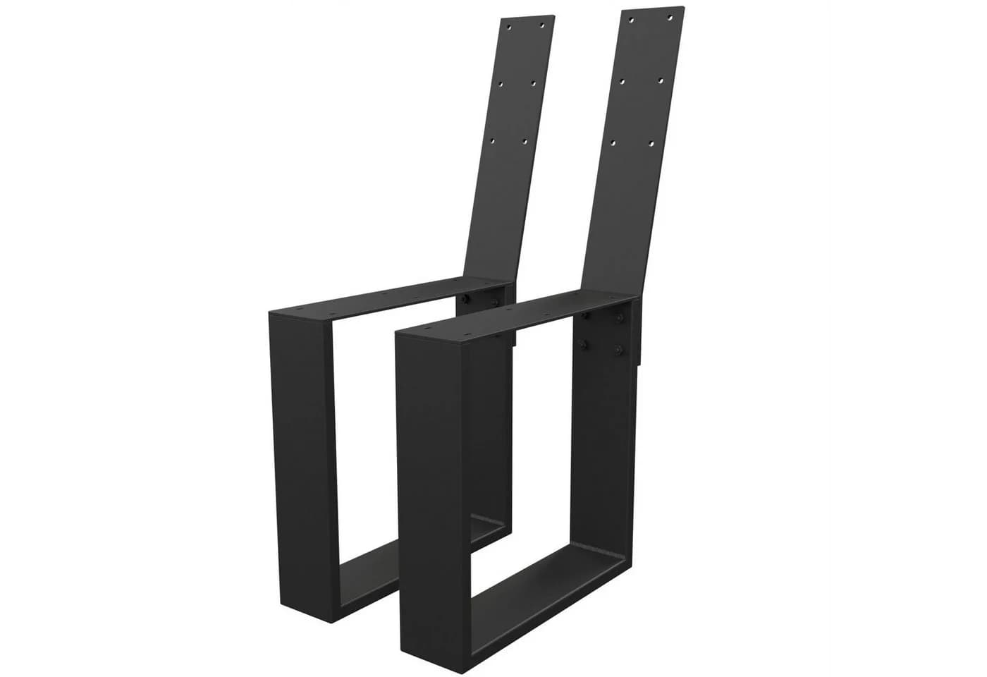 HAGO Sitzbank Gestell 2er Set Schwarz Stahl Industriedesign