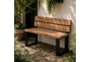HAGO Sitzbank Gestell 2er Set Schwarz Stahl Industriedesign Bild 2