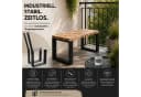 HAGO Sitzbank Gestell 2er Set Schwarz Stahl Industriedesign Bild 3