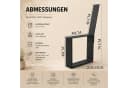 HAGO Sitzbank Gestell 2er Set Schwarz Stahl Industriedesign Bild 4