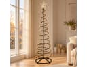 HAGO Künstlicher Weihnachtsbaum 180 cm Schwarz mit LED & Timer Bild 2