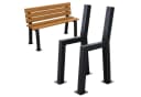 HAGO Sitzbank Bankkufen H-Form Untergestell Stahl Schwarz Set Bild 2