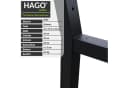 HAGO Sitzbank Bankkufen H-Form Untergestell Stahl Schwarz Set Bild 4