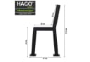 HAGO Sitzbank Bankkufen H-Form Untergestell Stahl Schwarz Set Bild 5