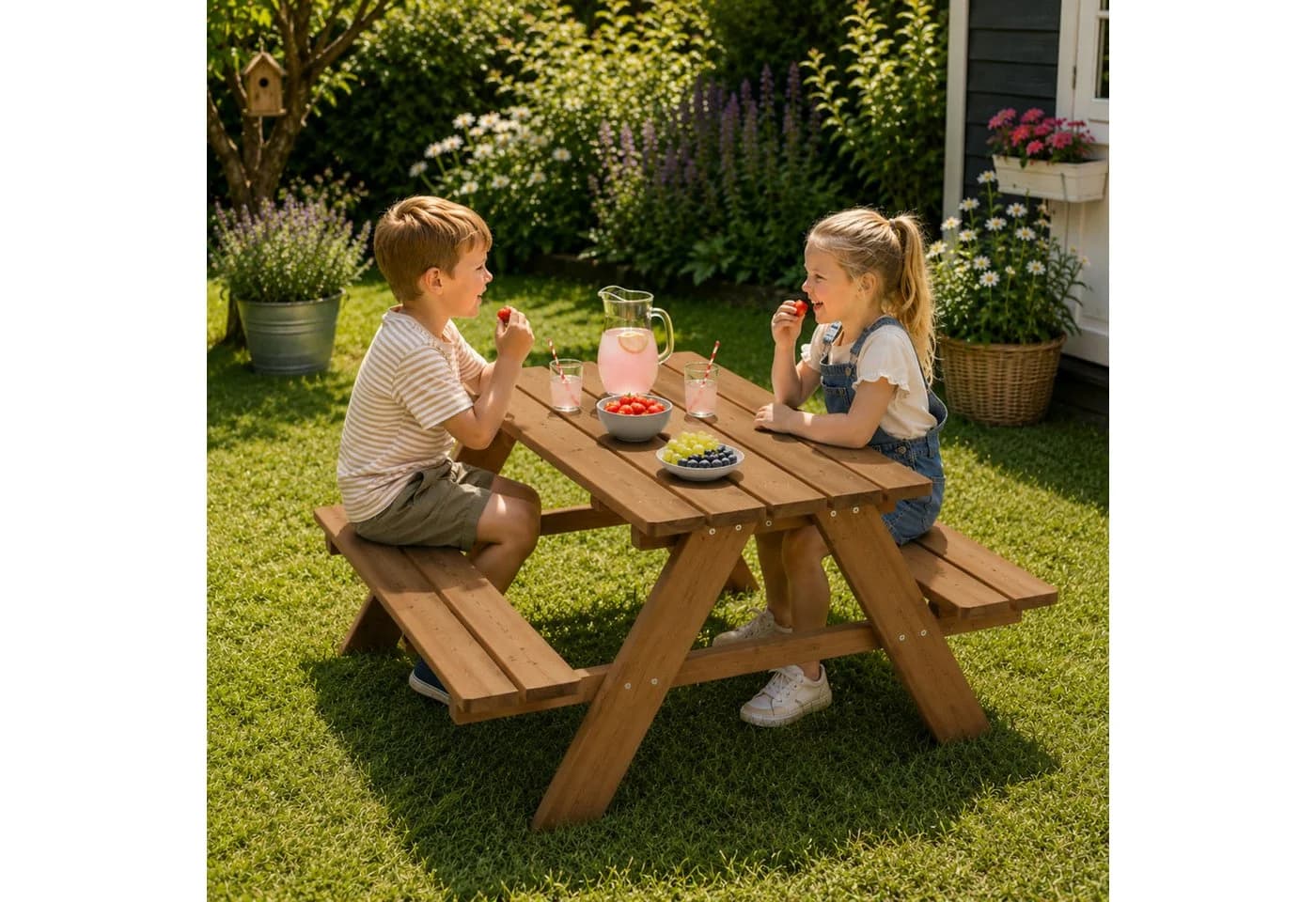 HAGO Garten-Kindersitzgruppe Tanne Holz Braun - Bild 3