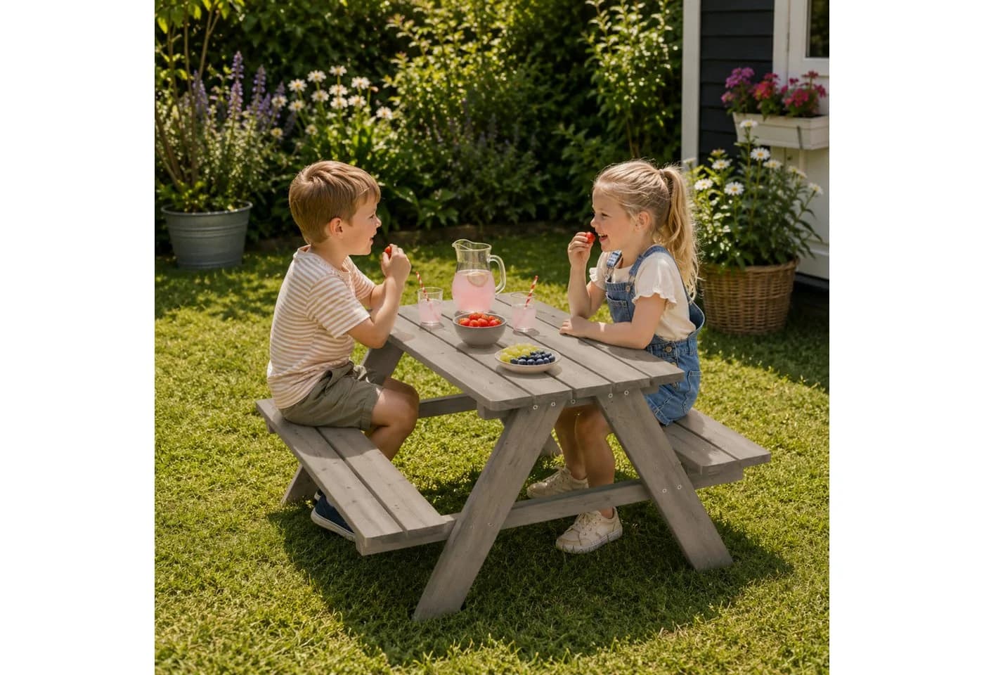 HAGO Garten-Kindersitzgruppe Tanne Holz - Bild 3