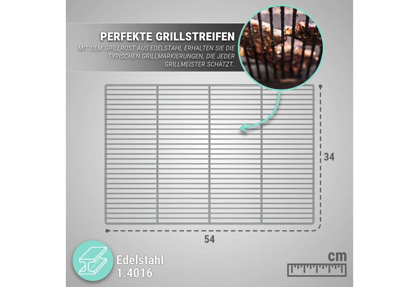 HAGO Edelstahl Grillrost Universal mit abnehmbaren Griffen - Bild 4