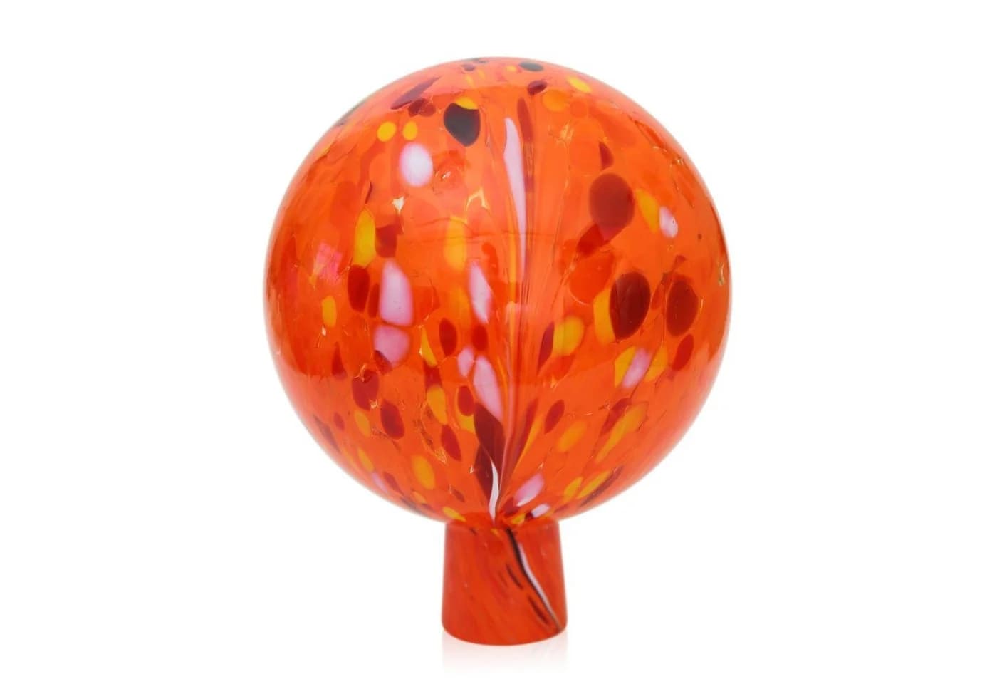Lauschaer Glas Rosenkugel Orange Handgefertigt mit Granulat - Bild 2