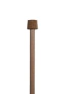 Lauschaer Glas Gartenstecker Rosenkugelstab mit Korkaufsatz Naturholz Bild 2