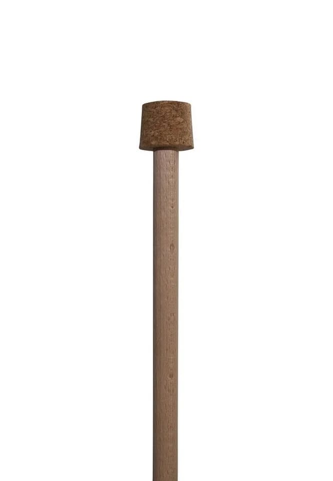 Lauschaer Glas Gartenstecker Rosenkugelstab mit Korkaufsatz Naturholz - Bild 2