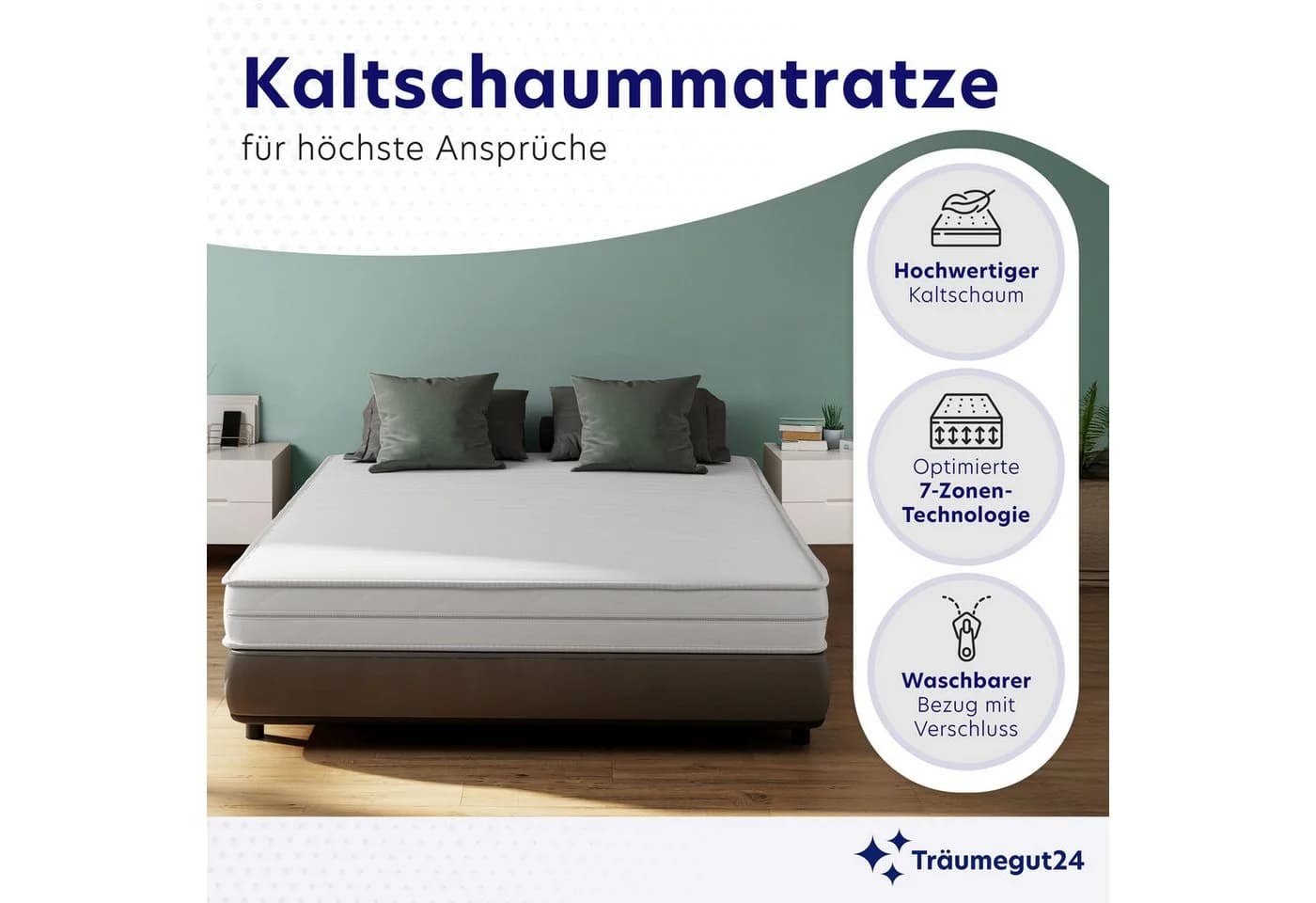 Träumegut24 Kaltschaummatratze HydroCell 7-Zonen Wendematratze - Bild 4