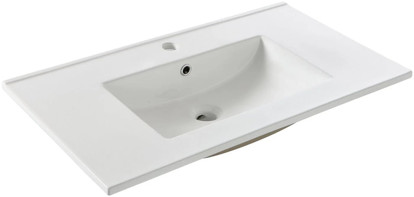 welltime Einbauwaschbecken Trento Weiß Keramik 81cm - Bild 2