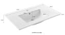 welltime Einbauwaschbecken Trento Weiß Keramik 81cm Bild 5