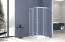 WELLTIME Eckdusche Trento Plus Grau Chrom Schiebetüren Bild 2