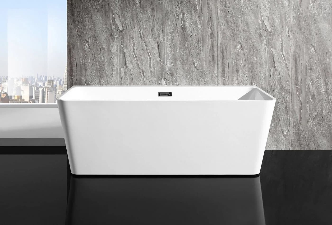 WELLTIME Badewanne Granada Weiß Freistehend Acryl