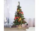 Bambelaa! Künstlicher Weihnachtsbaum 75cm Rot Mit Christbaumschmuck LED Beleuchtung Bild 2