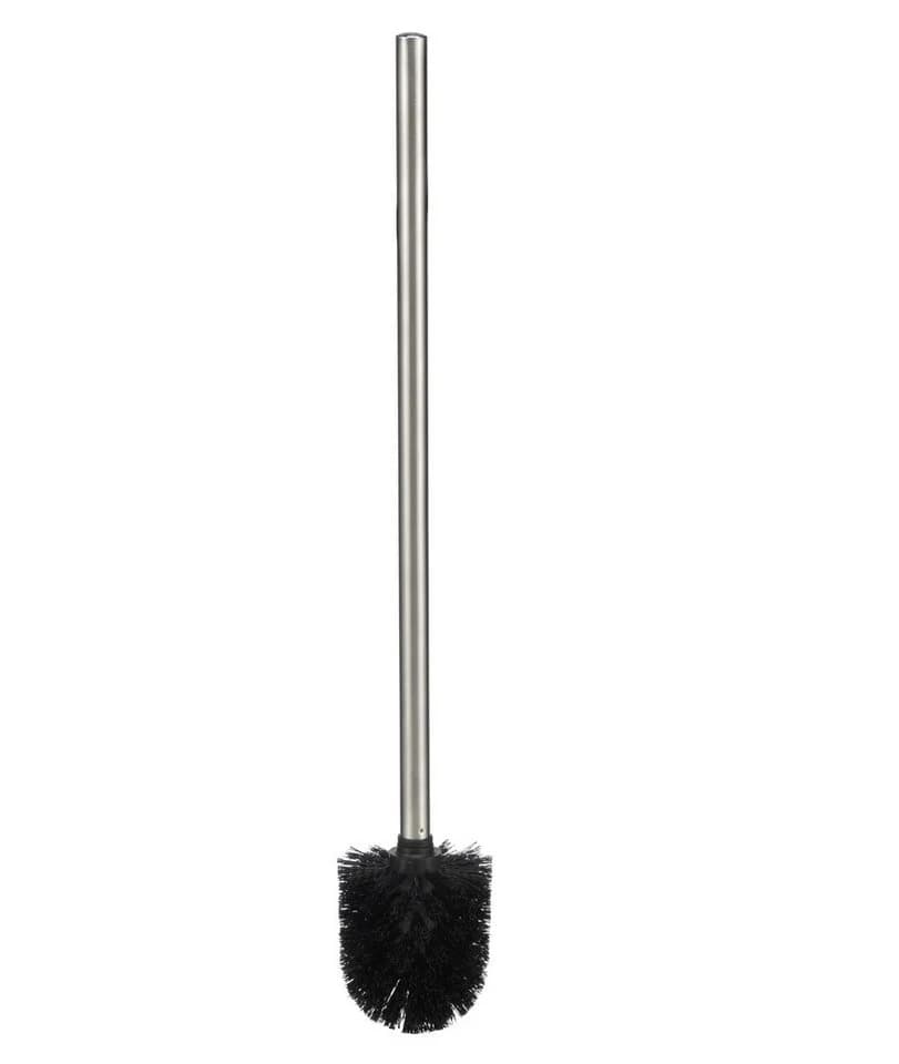 Bambelaa! WC-Garnitur XL Lange Klobürste WC Garnitur Bürstenhalter Edelstahl Silber