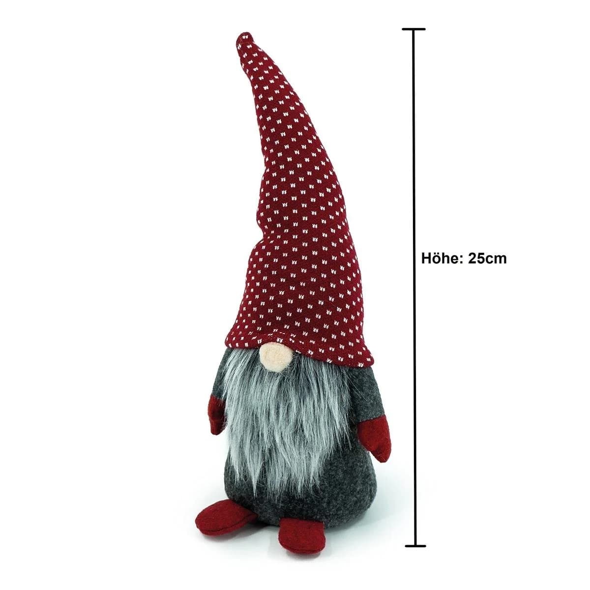 Bambelaa! Wichtel mit grauem Bart und roter Mütze 25 cm