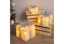 Bambelaa! LED Geschenkboxen 3er Set Timer Weiß/Silber Bild 1