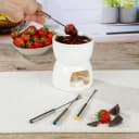 Bambelaa! Schokoladen-Fondue-Set Weiß mit 4 Gabeln Bild 5