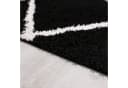 Vimoda Hochflor-Läufer Shaggy Wohnzimmer Rautenmuster Weiss Bild 4