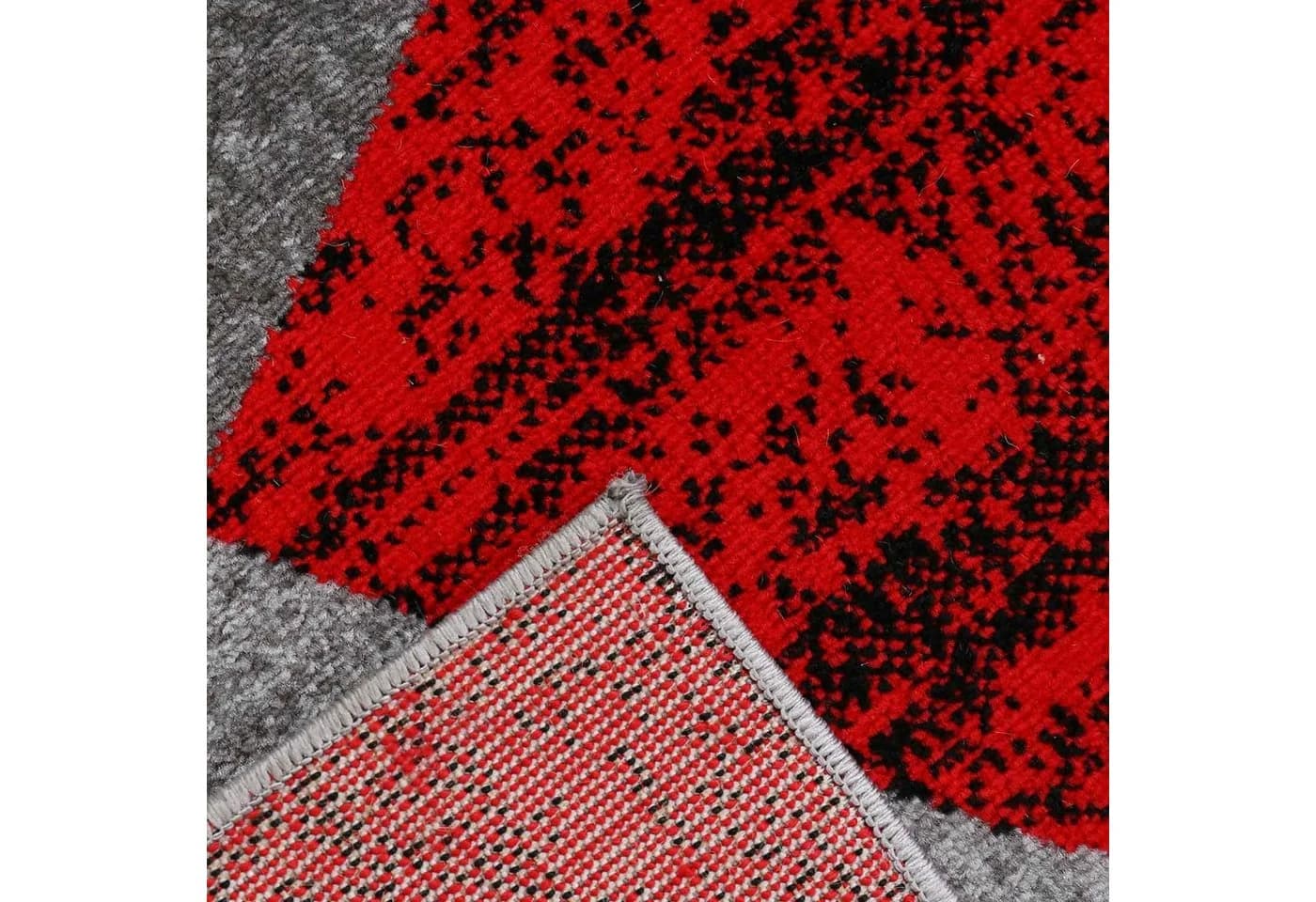 Vimoda Teppich Wohnzimmer Geometrische Kreismuster Rot & Gelb - Bild 3