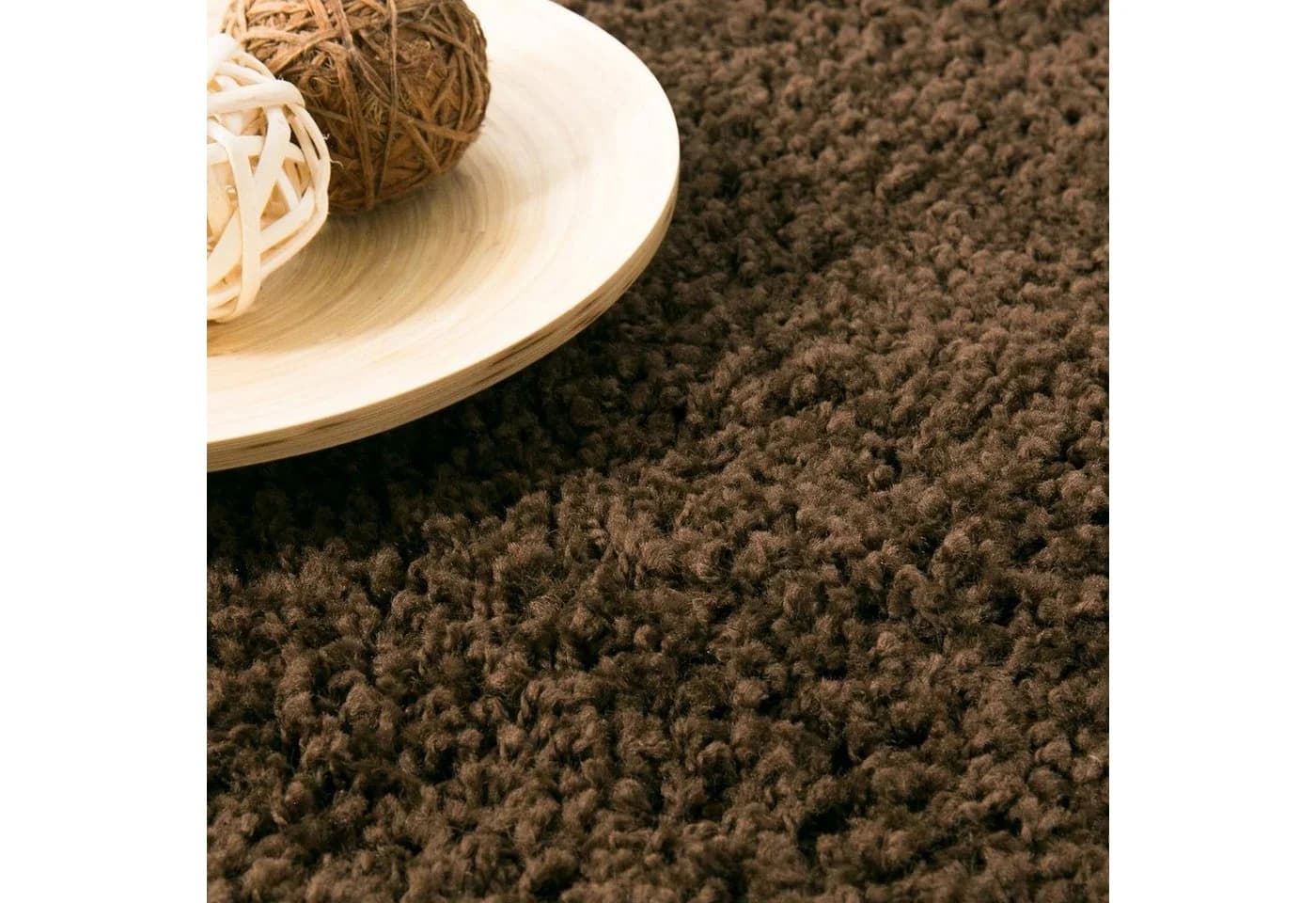 Vimoda Hochflor-Läufer Teppich Shaggy Braun Rechteckig - Bild 4