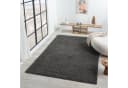 Vimoda Shaggy Teppich Anthrazit Rund Hochflor Modern Bild 1