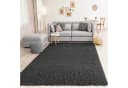Vimoda Shaggy Teppich Anthrazit Rund Hochflor Modern Bild 4
