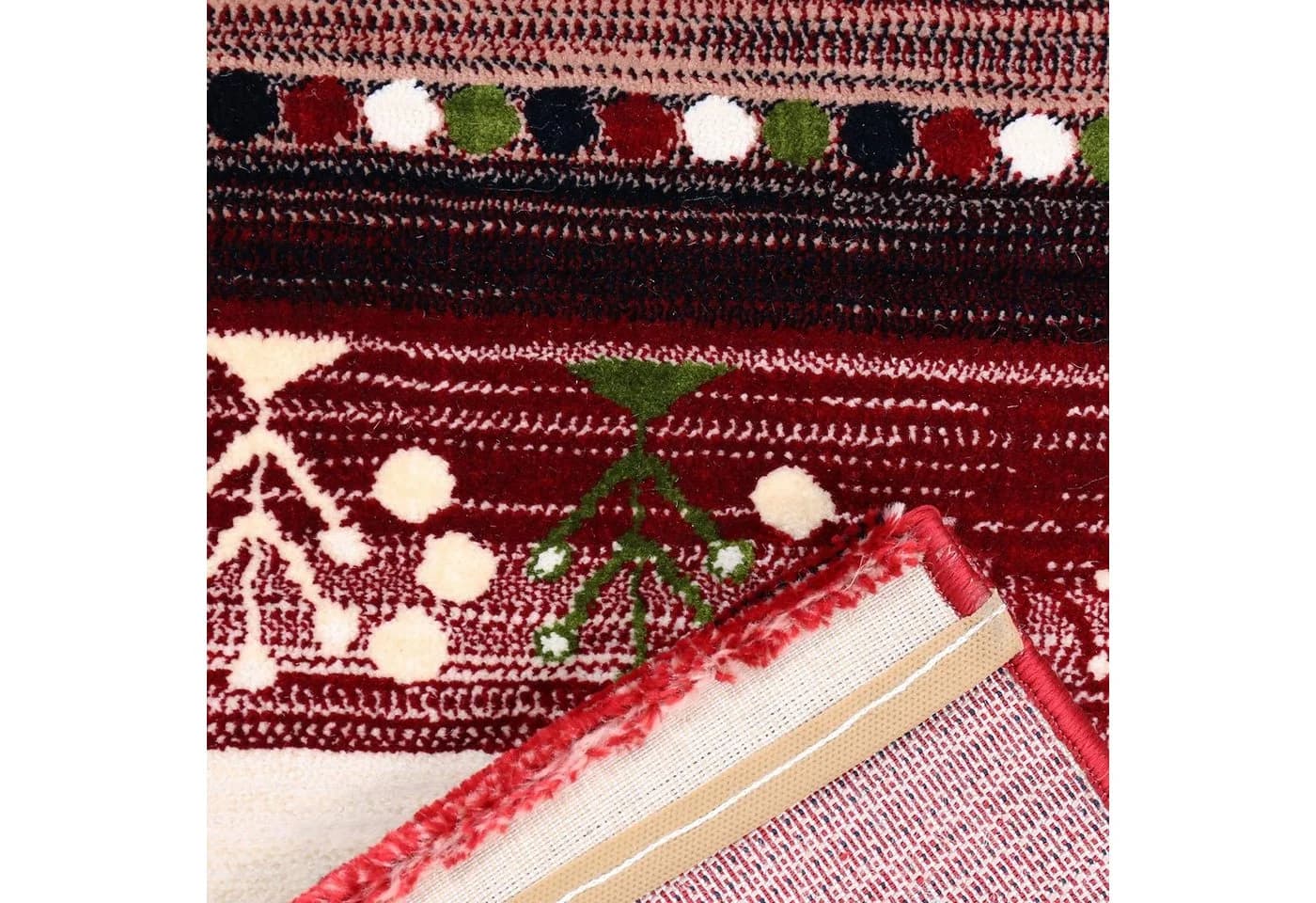 Vimoda Teppich Gabbeh Stil Optik Bunt Meliert mit Bordüre