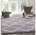 Vimoda Hochflor-Läufer Grau Modern Marokkanisch Raute Deko Bild 1