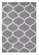 Vimoda Hochflor-Läufer Grau Modern Marokkanisch Raute Deko Bild 2
