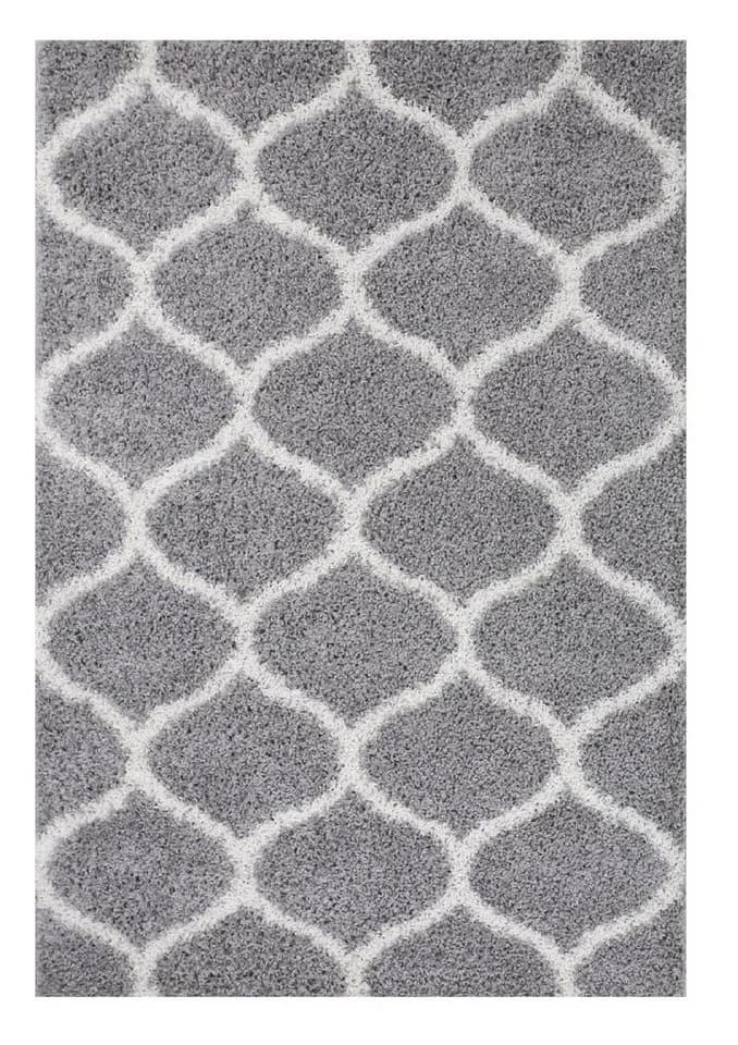 Vimoda Hochflor-Läufer Grau Modern Marokkanisch Raute Deko - Bild 2