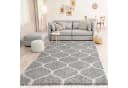 Vimoda Hochflor-Läufer Grau Modern Marokkanisch Raute Deko Bild 3