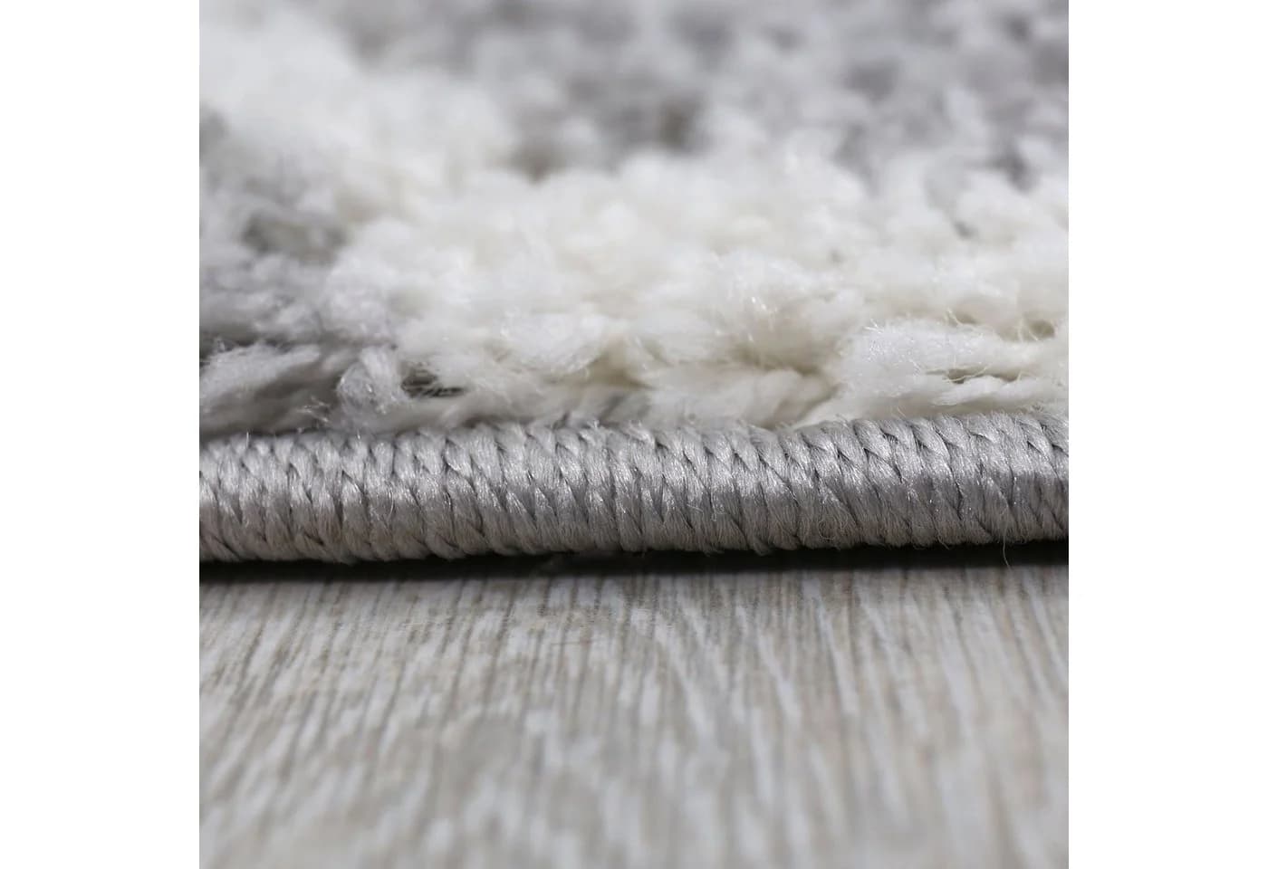 Vimoda Hochflor-Läufer Grau Modern Marokkanisch Raute Deko - Bild 4