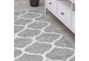 Vimoda Hochflor-Läufer Grau Modern Marokkanisch Raute Deko Bild 5