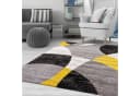 Vimoda Teppich Geometrische Kreismuster Rot Gelb Modern Kurzflor Bild 2