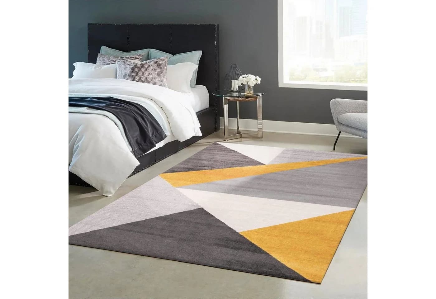 Vimoda Teppich Geometrisches Muster Gelb - Bild 4