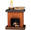 Christian Ulbricht Räuchermännchen Set Wichtel im Schaukelstuhl mit Kamin Bild 3