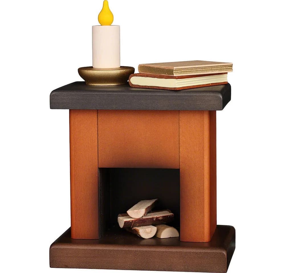 Christian Ulbricht Räuchermännchen Set Wichtel im Schaukelstuhl mit Kamin - Bild 3